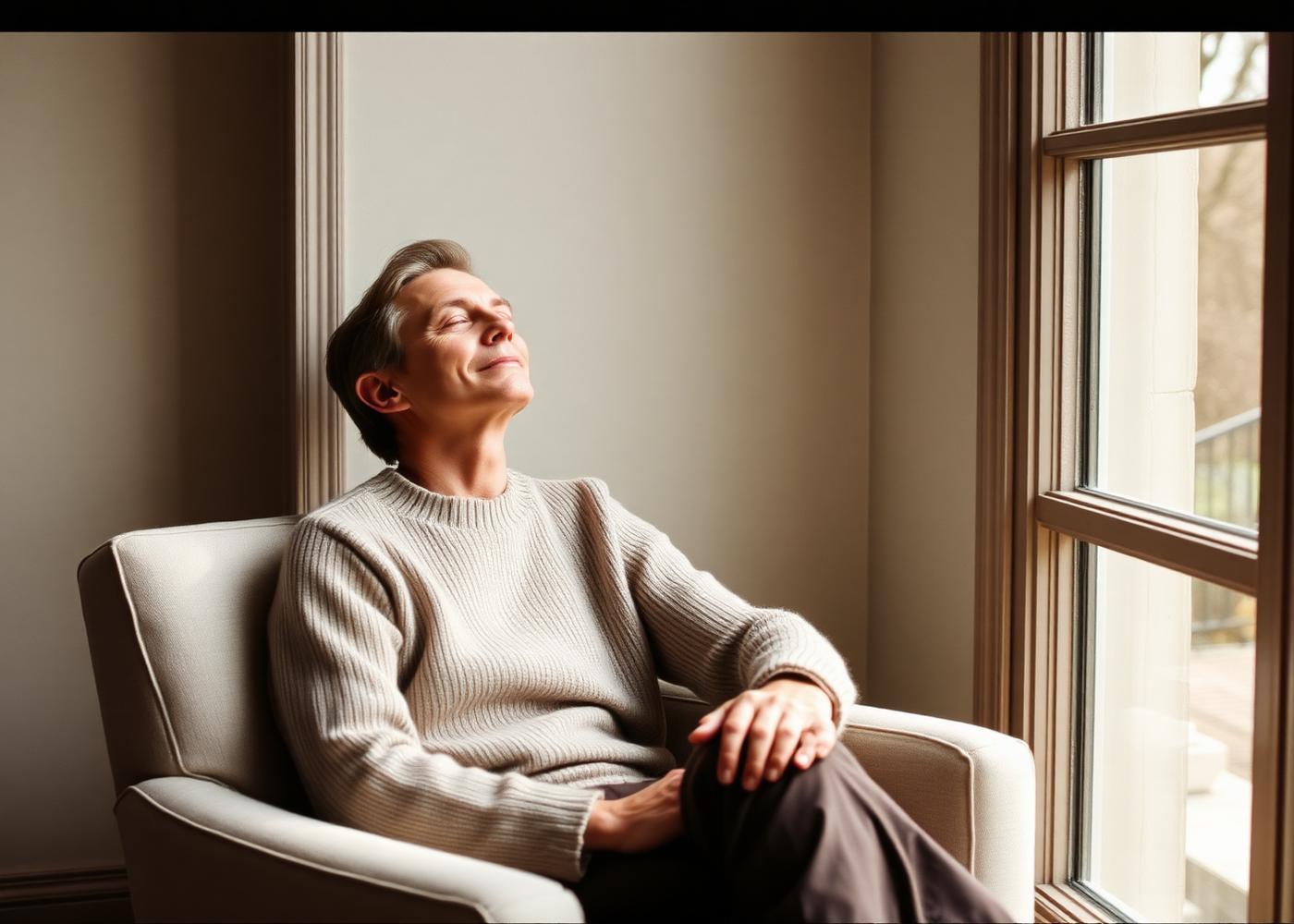 A quiet exhale in warm light